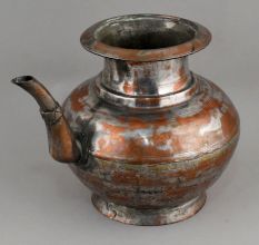 Vintage Copper Ganga Jali with Short Spout