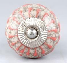 Peach Crackle Wheel Dresser Ceramic Knob