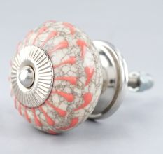 Peach Crackle Wheel Dresser Ceramic Knob