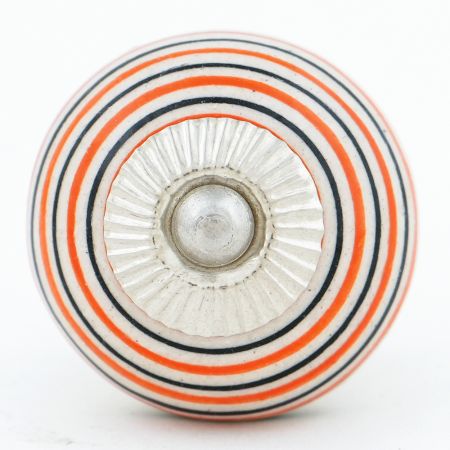 Orange Black Striped Knobs