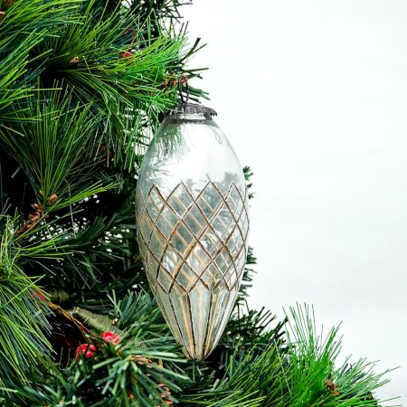 Daikon Clear Golden Box Cut Christmas Hanging