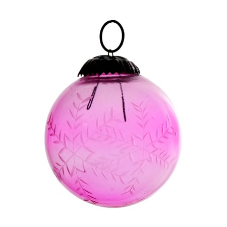 Pink Round Leaf Christmas Hanging