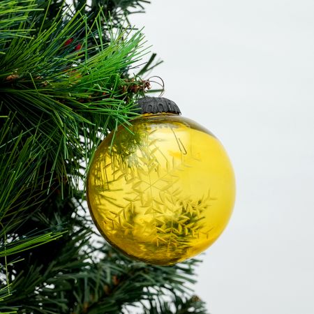 Yellow Round leaf Christmas Hanging Online