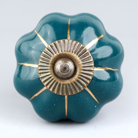 Dark Green Golden Knob