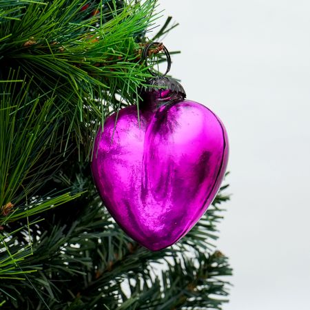 Purple Heart Shape Christmas Hanging Online