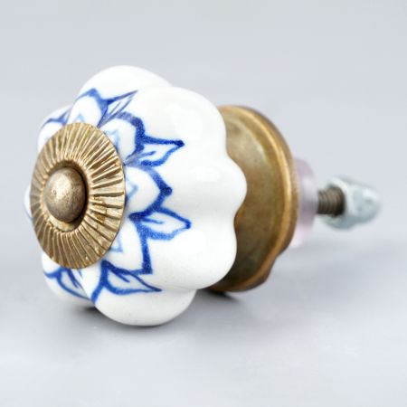 Blue Flower Medium Knob