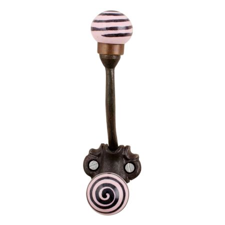Pink Black Strip Tree Hooks-EHG-79