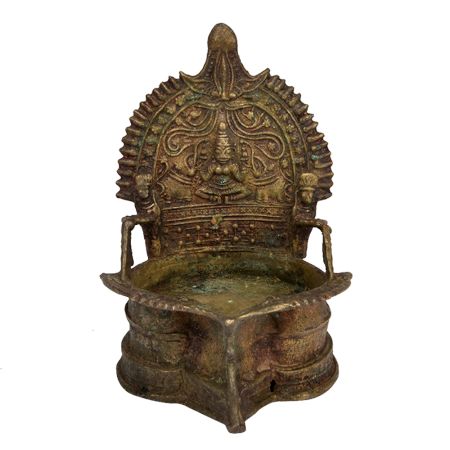 Brass Temple Deepak Lamp