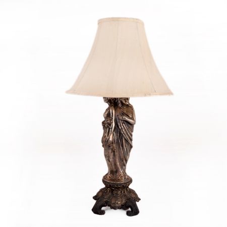 Lady Statue Metal Sculpture Lamp