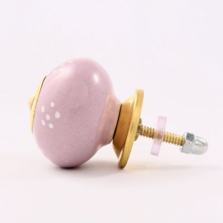 Lavender Dotted Ceramic Knob