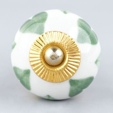 Moss Green Heart Ceramic Knob