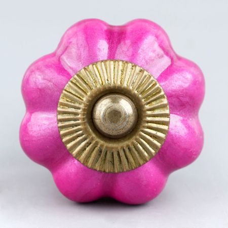 Neon Pink Melon Dresser Knob