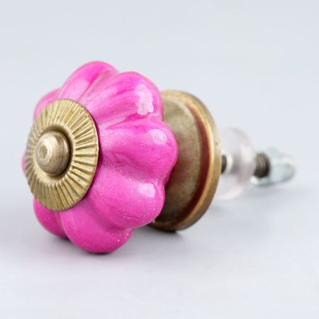 Neon Pink Melon Dresser Knob