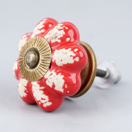 Red Etched Melon Knob