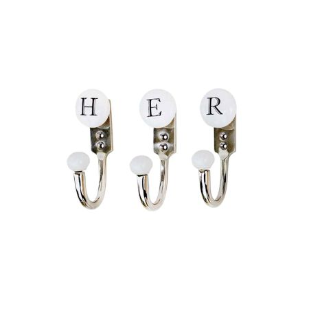HER White & Black Alphabet Hooks (Combo Pack)