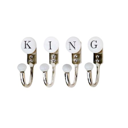 KING White & Black Alphabet Hooks (Combo Pack)