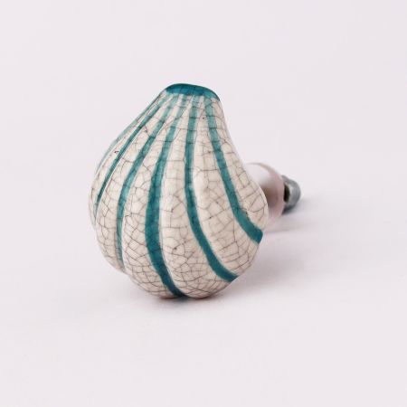 Sea Green Cream Sea Shell Dresser Knob