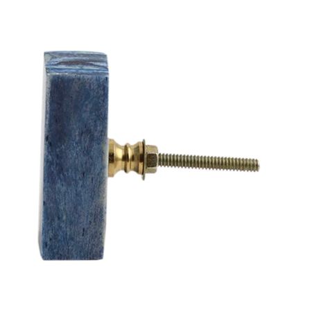 Long Slate Blue Bone Knob