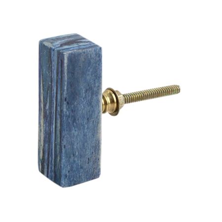 Long Slate Blue Bone Knob