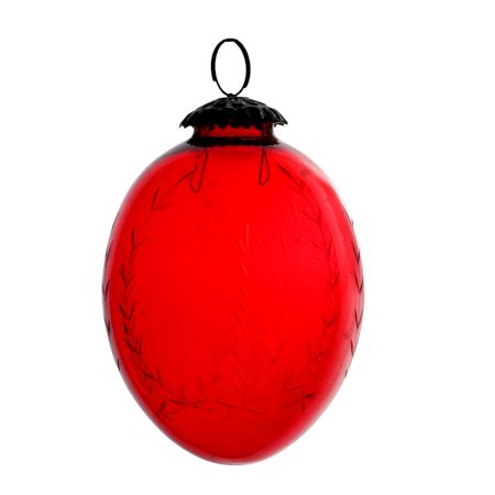 Red Avocado Flower Leaf Cut Christmas Hanging