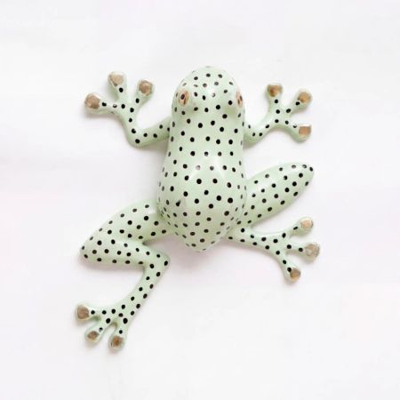 Brass Green Frog Door knocker