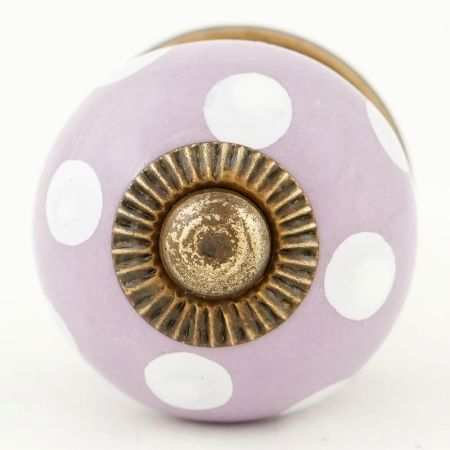 Light Purple Polka Dot Small Dresser Knob