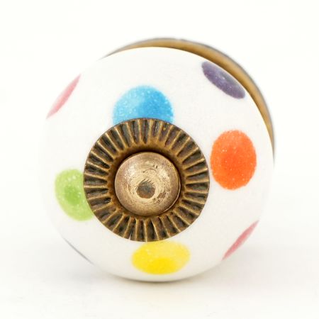 Multicolor Polka Dot Small Ceramic Drawer Knob