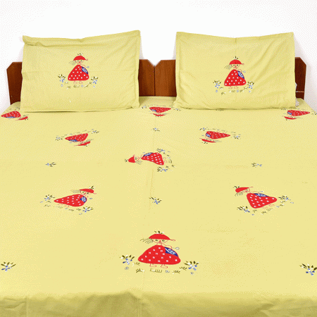 Light Green Cotton Bedsheet(Pack of 1 piece)