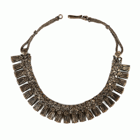 Metal Alloy Choker With Oxidised Silver Finish(Pack of 1 Piece)