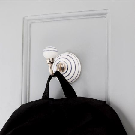 White Grey Strip Hooks