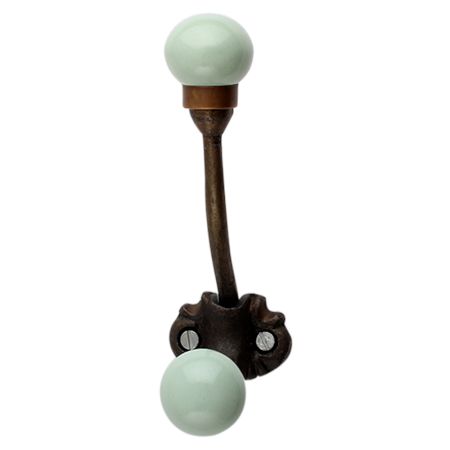 Sage Green Ceramic Iron Hooks-EHG-91