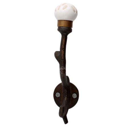 White Etched Ceramic Tree Hooks-EHG-93