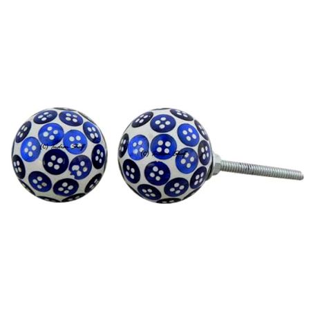 Blue Button Knob