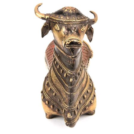 Nandi Bull (Ox of Shiva) Brass Statue Carrier