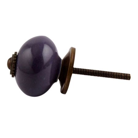 Purple Round Antique Fitting Ceramic Cabinet Knob