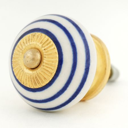 White Navy Blue Knob