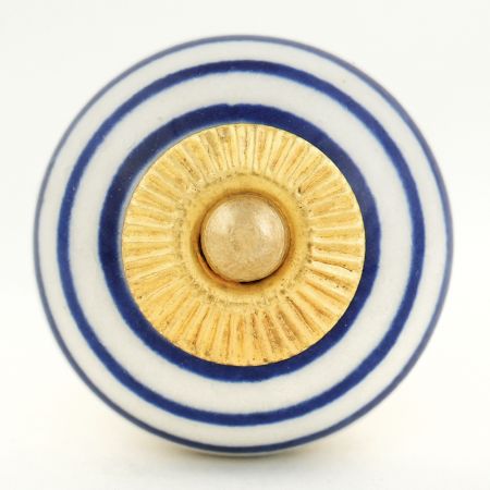 White Navy Blue Knob
