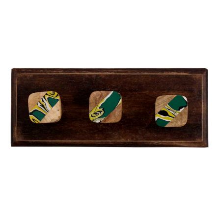 Square Metal and Wooden Hooks