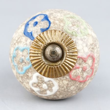Multicolor Crackle Ceramic Cabinet Knob