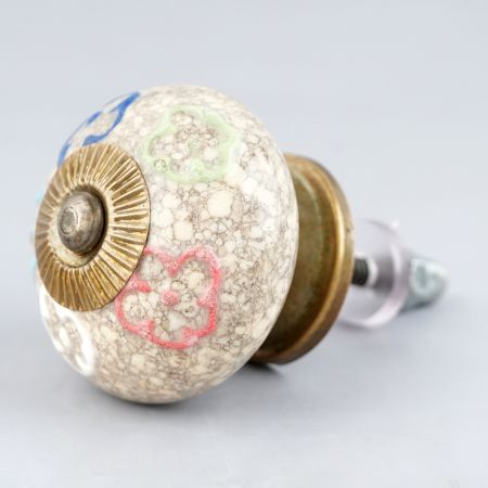 Multicolor Crackle Ceramic Cabinet Knob