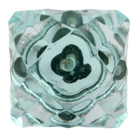 Water Glass Square Cut Drawer Knob