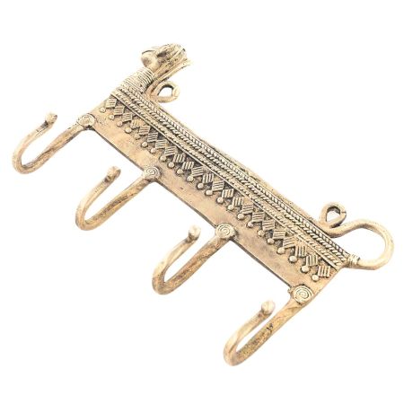 Monkey Tribal 4 Brass Wall Hooks