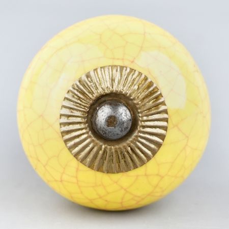 Yellow Pink Crackle Ceramic Furniture Knob Online