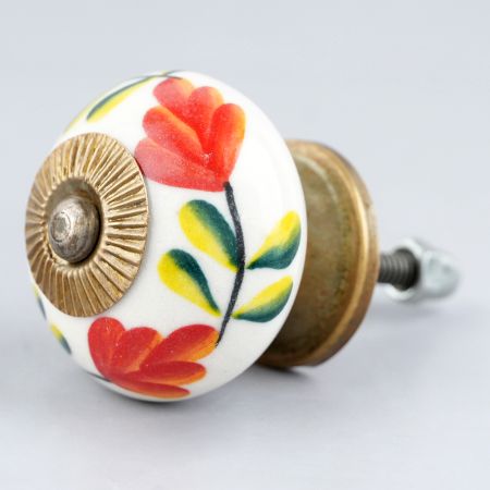 Red Flower Knob