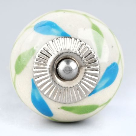 Green Blue Leaf Knob
