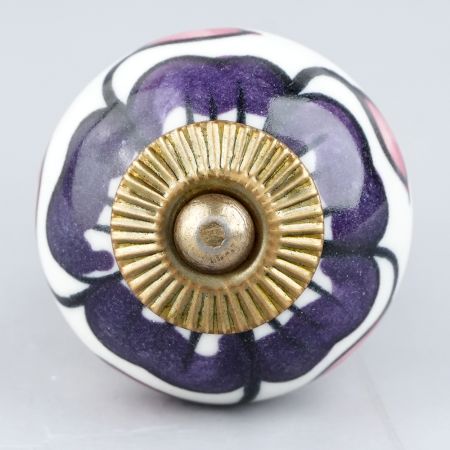 Purple Flower Knob