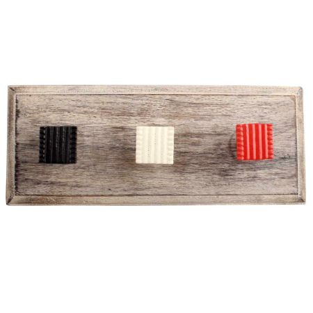 Mixed Square Border Metal Wooden Hooks
