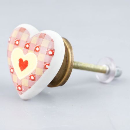Heart Ceramic Knob