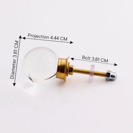 Clear Round Big Glass Drawer Knob Online