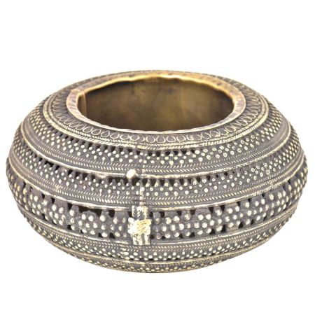 Bronze Jali Design Circular Ashtray
